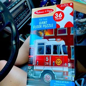 Fire truck giant floor puzzle